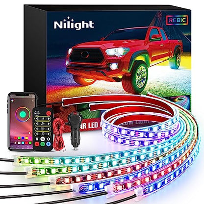6PCS Dream Color LED Underglow Lights with APP & Remote Control (6Pcs RGB-IC Underglow Light)