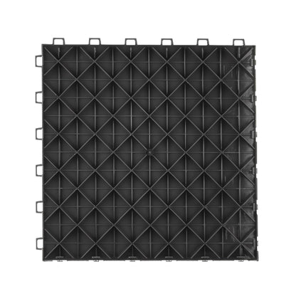 Garage Floor Tiles 12 x 12 x 0.53 inch (50 Pack Tile / Black)