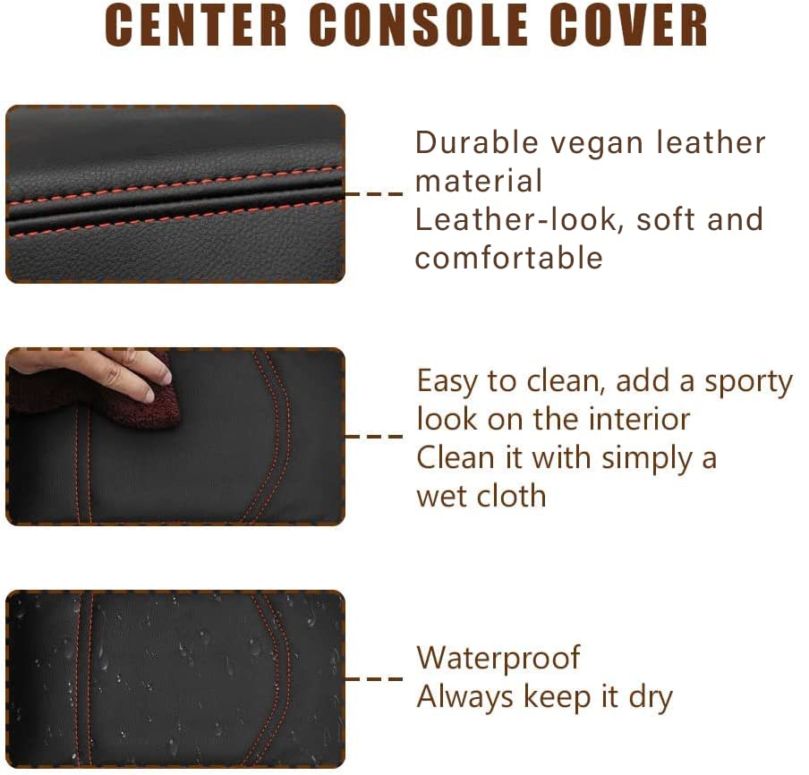Armrest Cover for Ford Maverick 2022 (6) 22+ |Maverick| Black, Regular)