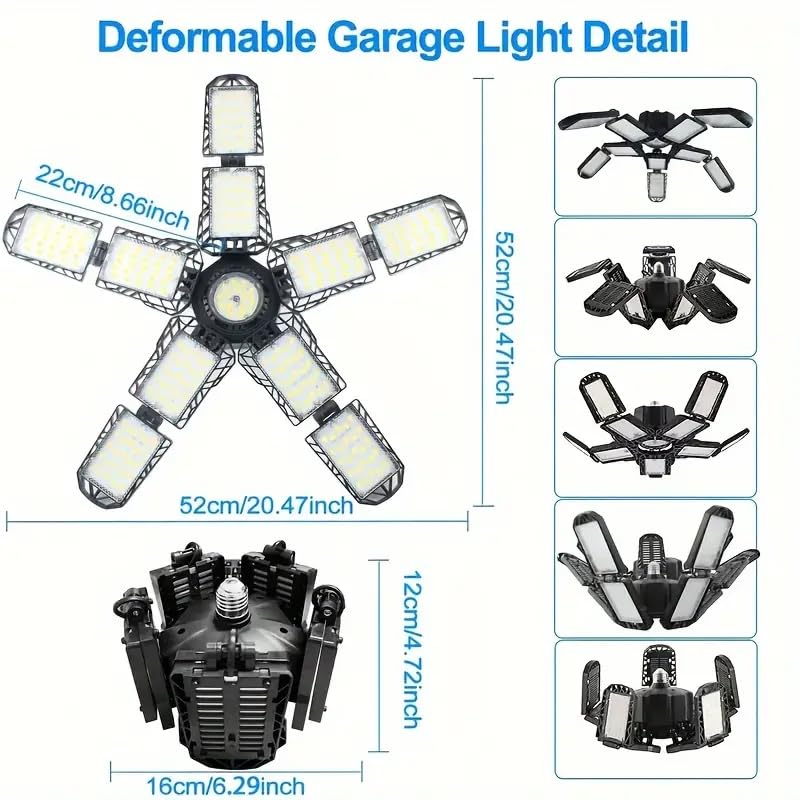 2 Packs LED Garage Light (250W 2PC)