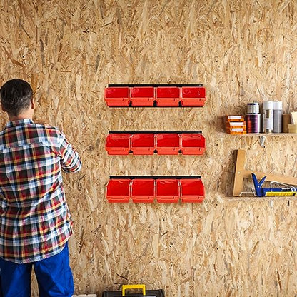 Wall Mounted Storage Bins (Orange)