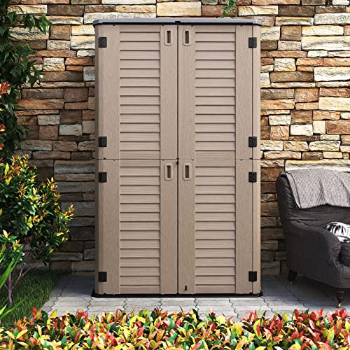 Storage Shed Weather Resistance (coffee / Tall Shed-53 cu ft)