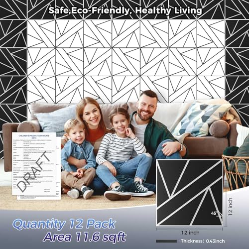 12 Pack 2 Layer Soundproof Wall Panels