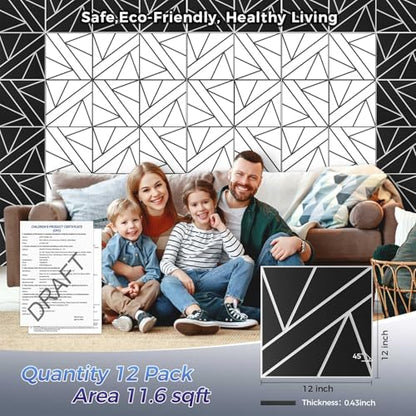 12 Pack 2 Layer Soundproof Wall Panels