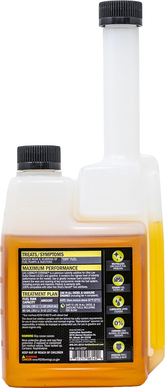 Hot Shot’s Secret LX4 Lubricity Extreme Fuel Additive (16 Fl. Oz.)