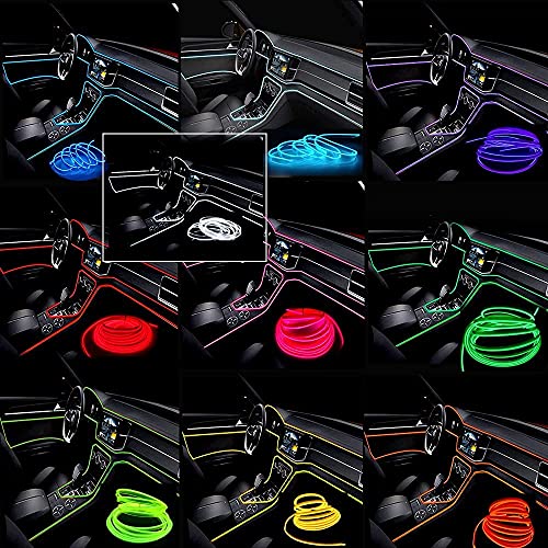 El Wire Blue Interior Car LED Strip Lights (Blue / 10 M)