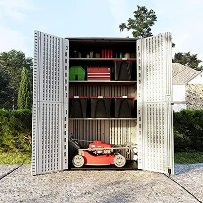Outdoor Storage Shed Waterproof (Creamy-white-01A)