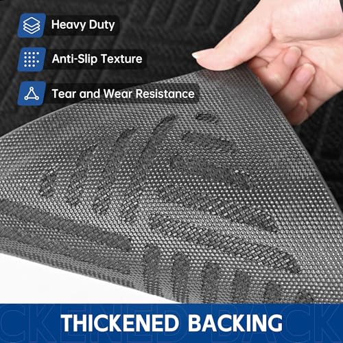 Durable Indoor Outdoor Door Mat (2' x 4' (Rectangular) / Black-diamond)