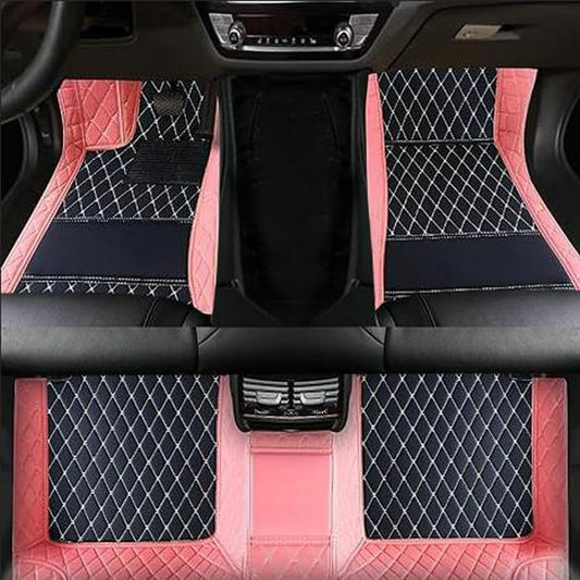 Customization Floor Mats and Cargo Mats are Suitable for 99% of Cars (Pink Black / 3D Floor Mats)