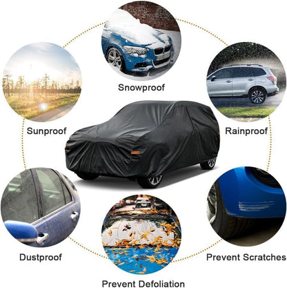 7 Layers Waterproof Car Cover for Chrysler Voyager (PE-Black / Custom Fit Chrysler Voyager/Pacifica)