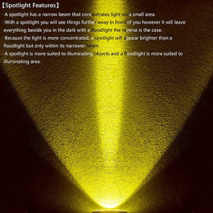 4 Inch Round Led Pod Lights (2pcs 4 inch Yellow)