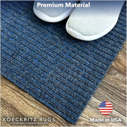 Heavy Duty Durable All Weather Indoor (5' x 8' (Rectangular) / Blue)