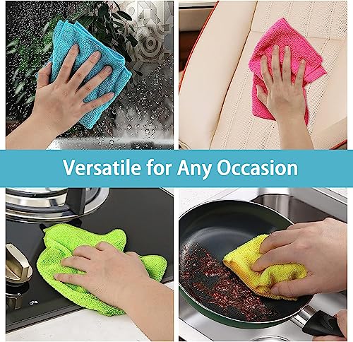 50PK Microfiber Cleaning Cloth (Multicolor)