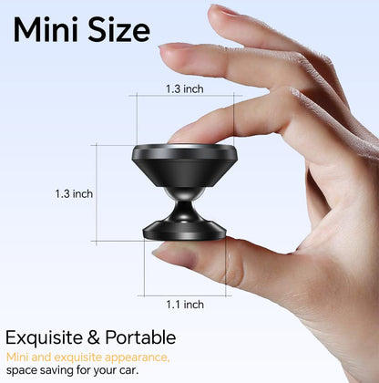 2 Pack 】 Magnetic Phone Holder for Car Dashboard【Strong Magnet】iPhone Magnetic Phone Mount for Car Phone Holder 【4 Metal Plate】Cell Phone Holders for Your Car Mount for iPhone 17 Pro Max Air 16 15 (Black)