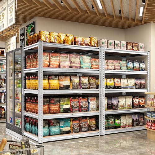 2020LBS Garage Shelving Heavy Duty Metal Shelving 5 Tier Storage Shelves (Galvanized)