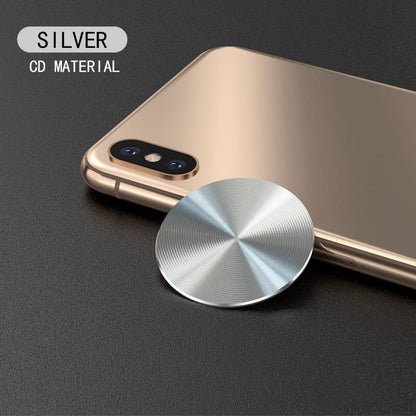 Phone Metal Plates 4 Pack for Magnetic Car Mount. Kit of 4 Clear Silver Round 3M Adhesive Discs Without Holes for Case Back. Strong Circular Cell Phone Magnet Holder Replacement Stickers Set (Silver)
