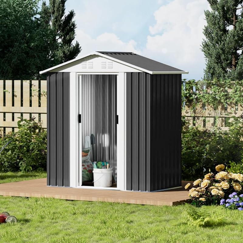5x3 FT Outdoor Storage Shed (5x3 FT/Base Frame / Gray)