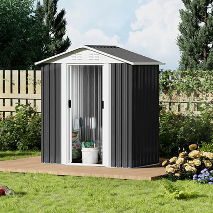 5x3 FT Outdoor Storage Shed (5x3 FT/Base Frame / Gray)
