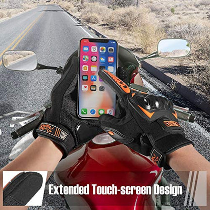 Motorcycle Gloves Breathable (5-orange / Large)