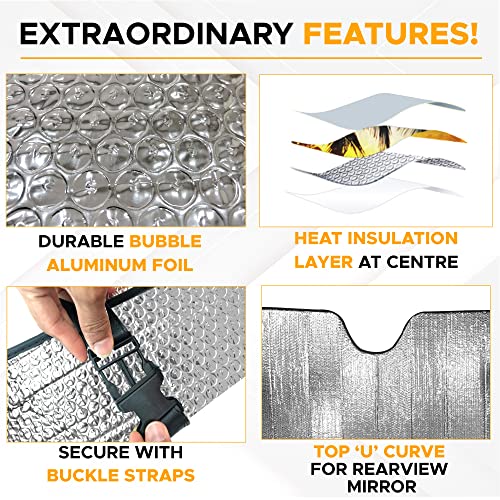 Accordion Windshield Sun Shade for Jeep Wrangler (For Jeep Wrangler)