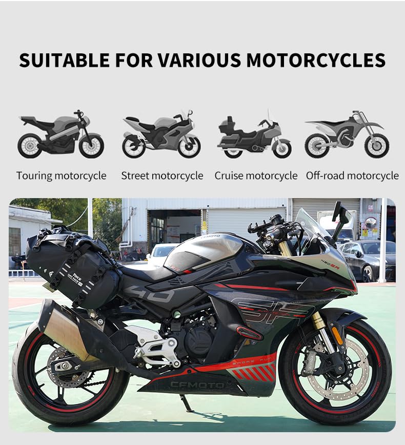 Motorcycle Saddle Bags Tail Bag (20L-Black)
