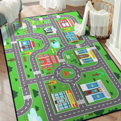 Play Rug for Playroom 59"x39" (3'3"x 5' / Towncity01)