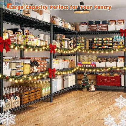 4 Tier Heavy Duty Metal Shelving Unit (60''W X 24'' D X 65.3'' H)