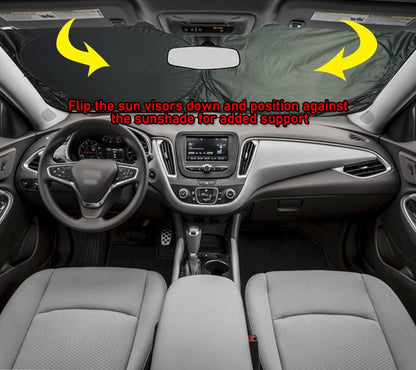 Windshield Sun Shade for Car Front Window Cover Sunshades Visor Automotive Sun Shield for Compact Sedan (US Flag / Standard)