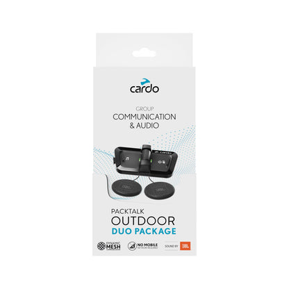 Packtalk Outdoor Helmet Communication System for Skiing (Outdoor Black / Dual Pack)