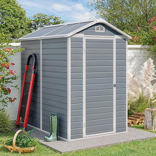 6x4 FT Outdoor Storage Shed with Floor (6.4 ft x 4.4 ft)