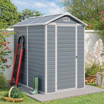 6x4 FT Outdoor Storage Shed with Floor (6.4 ft x 4.4 ft)