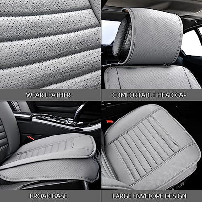 2pc Car Seat Covers (Gray / 2x Front Seat Covers)