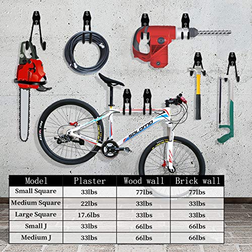 Garage Hooks Heavy Duty 14 Pack (Black)