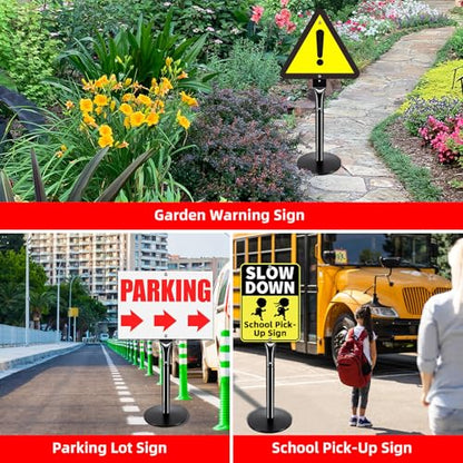 Heavy Duty Parking Sign Base Cast Iron 48" Parking Sign Post