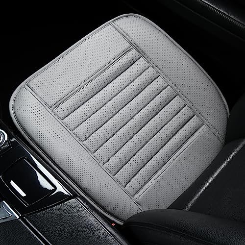 2pc Edge Wrapping Comfortable Car Front Seat Covers (Gray / 2x Bottom Seat Covers)