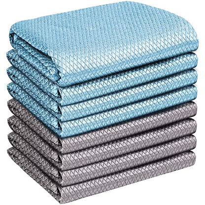 Glass Polishing Streak Free Miracle Cleaning Cloth (Grey & Blue)