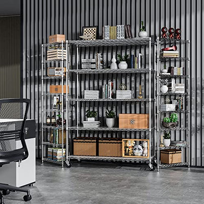 5 Tier NSF Metal Shelf Wire Shelving Unit (Chrome)