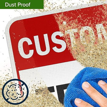 Custom Sign Custom Sign for Business (Header - Vertical / 12x18 - Aluminum Reflective)