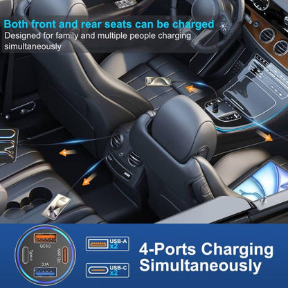 65W USB C Car Charger (1 Pack / Black)