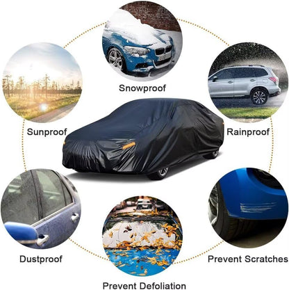 7 Layers Waterproof Sedan Car Cover for Ford Crown Victoria (PE-Black / Custom Fit Ford Crown Victoria)