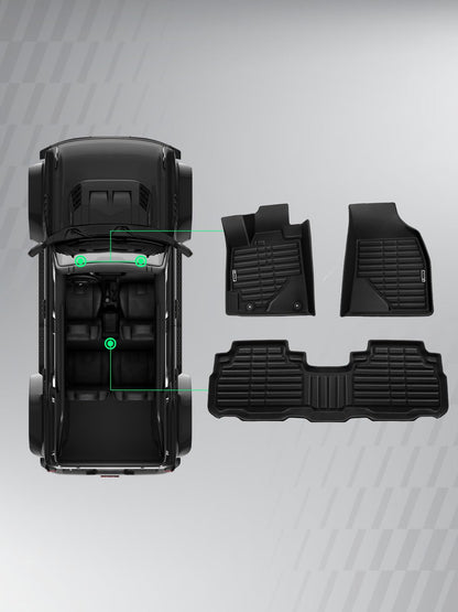 Automotive Floor Mats for Toyota Highlander 2008 (Set of 3)