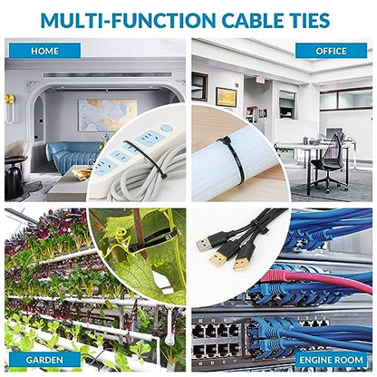 12 Inch White Zip Ties 1200 PCS (White / 12“(1200PCS))