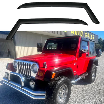Window Visors UV Protection Rain Guards for 1997 (1997-2006 Wrangler)