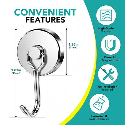 Magnetic Hooks (Silver / 1.26in)
