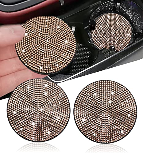 2pcs Bling Car Cup Holder Coaster (Champagne / 2pcs)