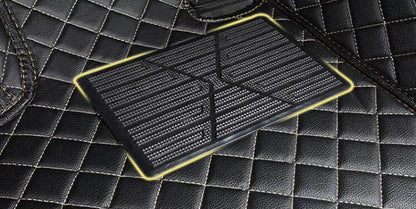 Custom All Weather Protection Leather Car Floor Mats for Cars Sedan SUV Sports Car Waterproof Floor Mat (Light Brown)