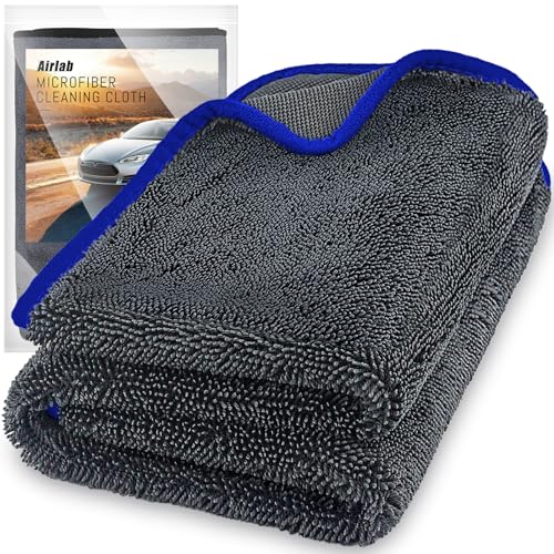 Microfiber Towel Car Drying Detailing Wash Cloth Car Care (Grey-blue)