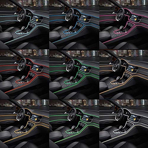 El Wire Interior Neon Car Light (Orange / 5m)