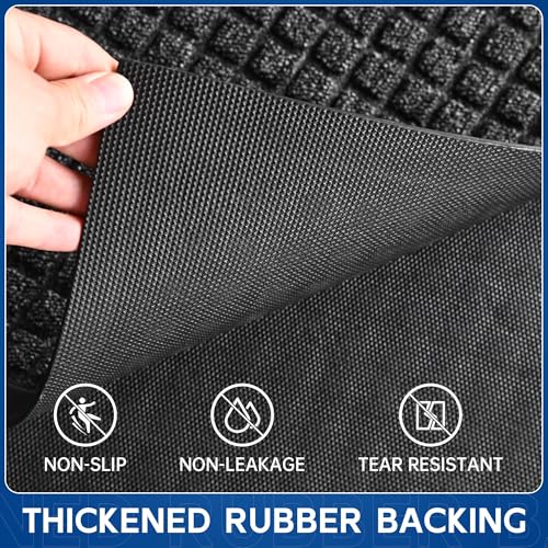 Durable Front Door Mat (2' x 6' (Rectangular) / Gary-squares)