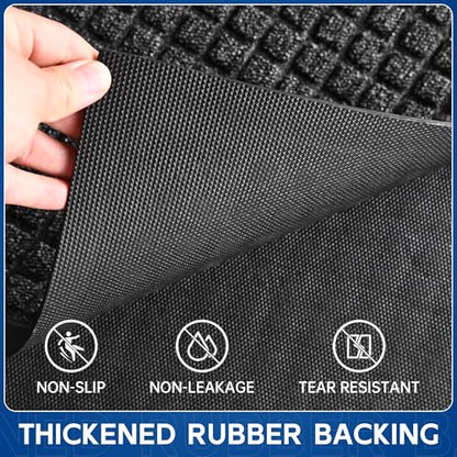 Durable Front Door Mat (2' x 6' (Rectangular) / Gary-squares)